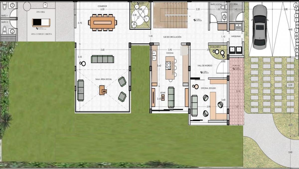 Venta Casa de Lujo en Construcción 3 Dorm. y Piscina Sector Tumbaco — imagen 6