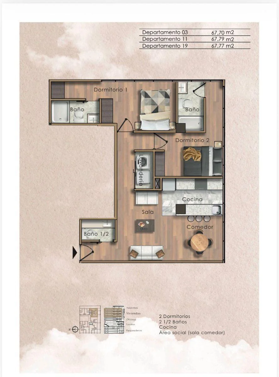Departamento de Estreno de 2 Habitaciones Cerca de El Recreo — imagen 4