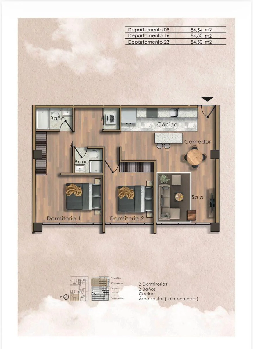 Departamento de Estreno de 2 Habitaciones Cerca de El Recreo — imagen 3