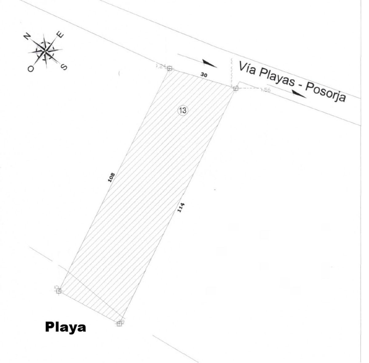 Terreno en Playas Vía a Data Km 9 - 3312 m² de Carretera a Playa Venta, Guayas — imagen 2