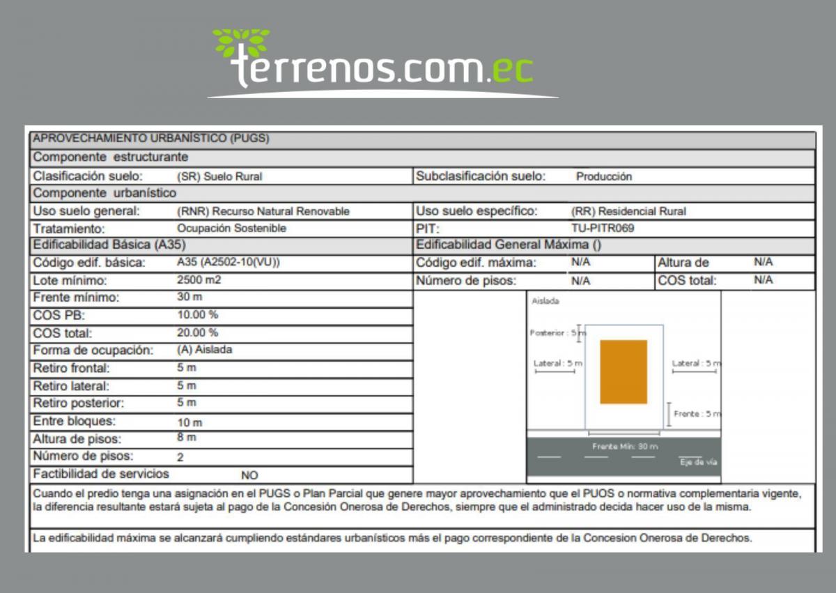 Terreno de Venta de 4.792,81 m², Vía Los Arrayanes - Puembo — imagen 2