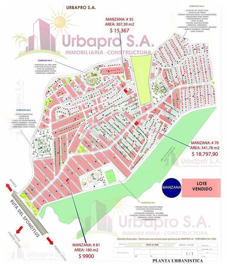 Venta Terreno en Urbanizacion Vista Al Mar - Puerto Cayo, Manabí — imagen 2