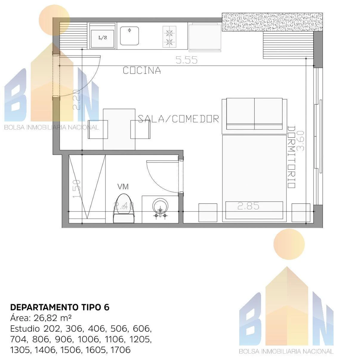 Departamento en Venta en El Sector de La Carolina — imagen 2
