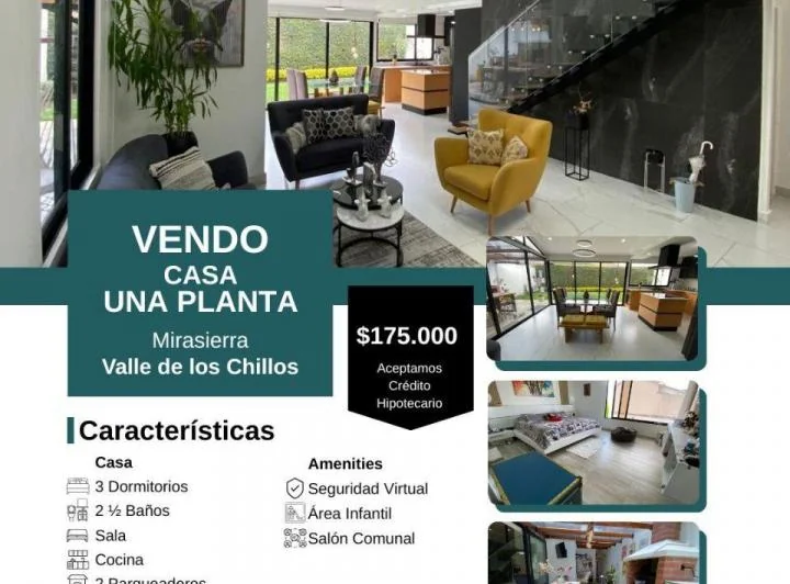 Venta Casa de Una Planta No Adosada – Mirasierra | Valle de Los Chillos | Conjunto Privado — imagen 1
