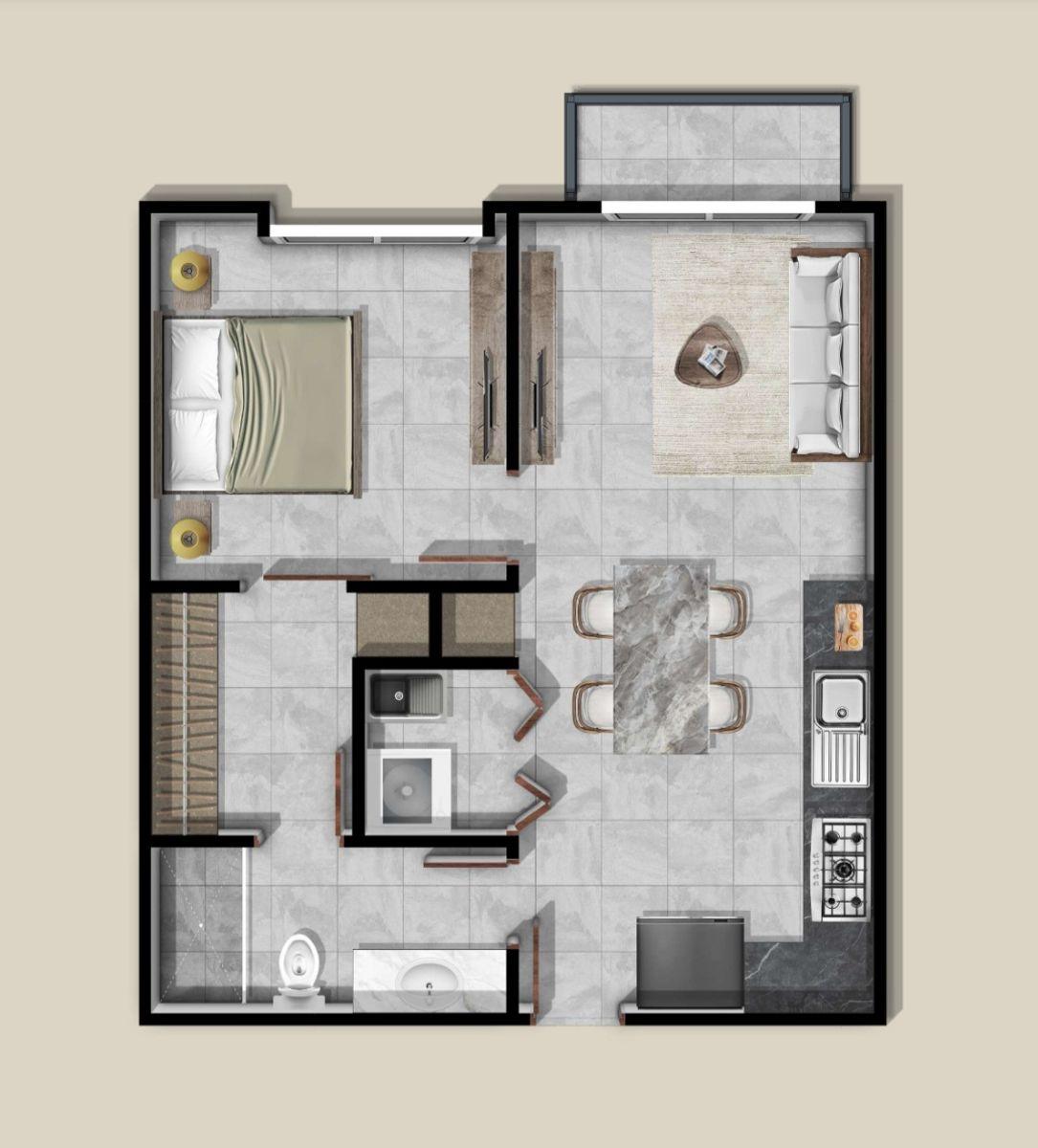 En Venta Departamento de 1 Dormitorio en Jardines del Buijo 1, por Estrenar Yafar, Guayas — imagen 3