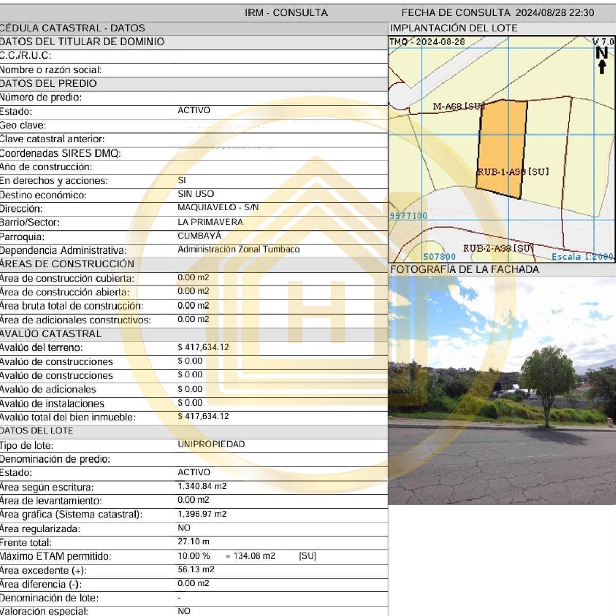 Terreno en Venta de 1340 m - Proyecto Residencial - Zona Estratégica Sector La Primavera - Cumbayá — imagen 2