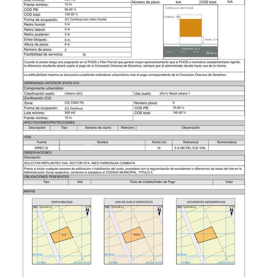 Venta Lindo Terreno 1086 m² Sector Santa Inés - Cumbayá — imagen 3