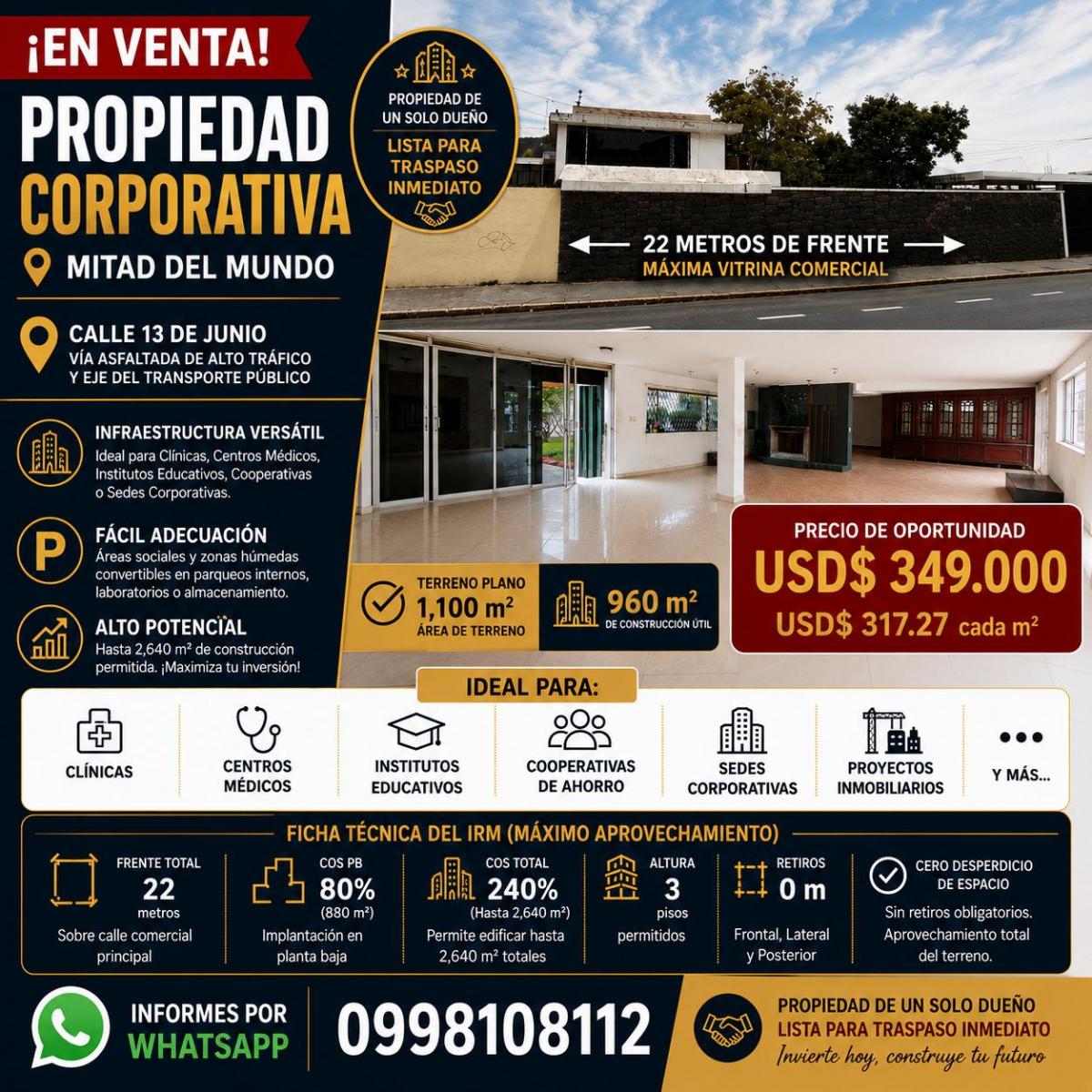 Terreno en venta en Quito, Pichincha