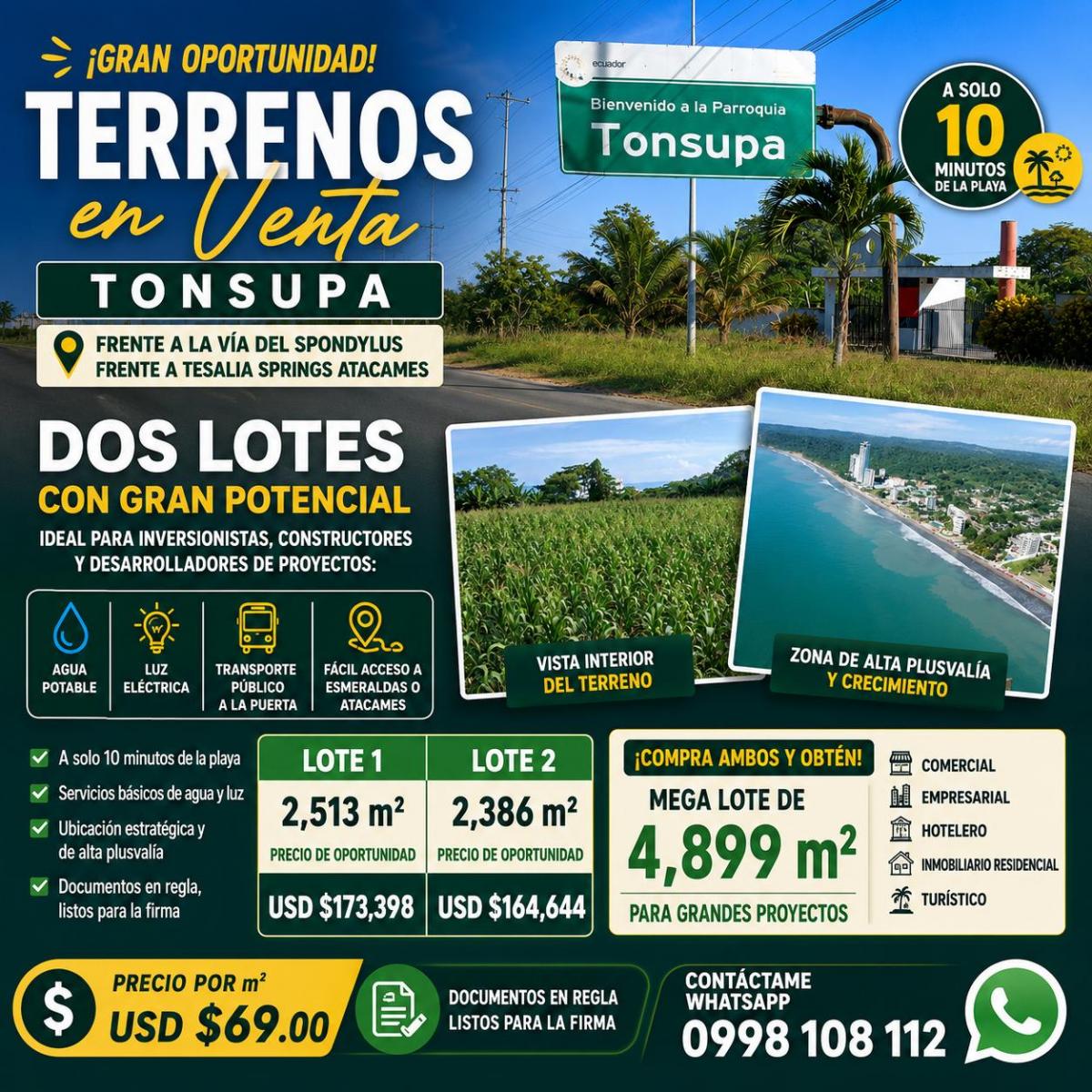 Terrenos de Venta en Tonsupa – Via del Spondylus. Provincia de Esmeraldas — imagen 10