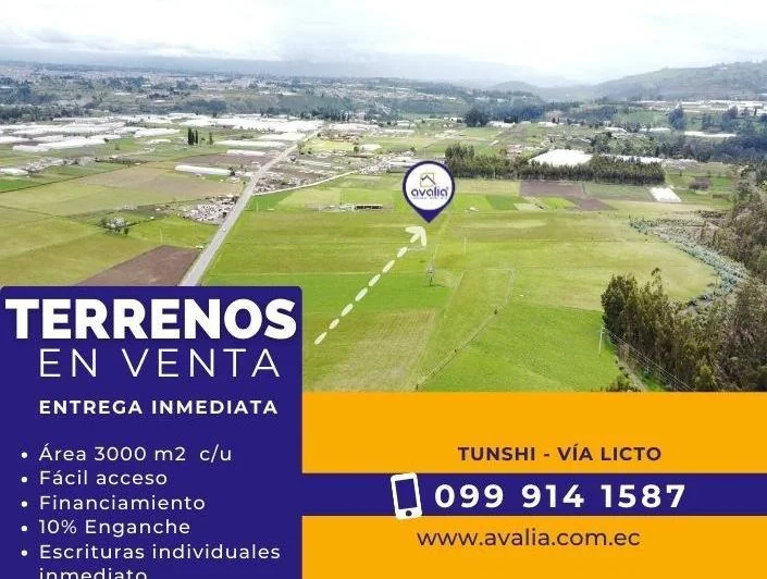 Terreno en venta en Riobamba, Chimborazo