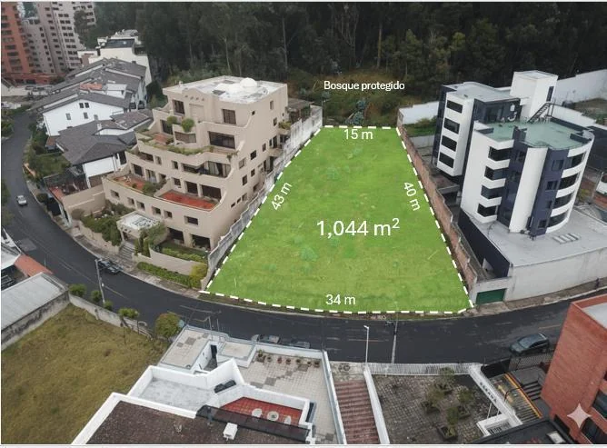 Terreno en Venta 1.044 m² en El Bosque, Quito. Ideal Para Proyecto Residencial Exclusivo — imagen 1