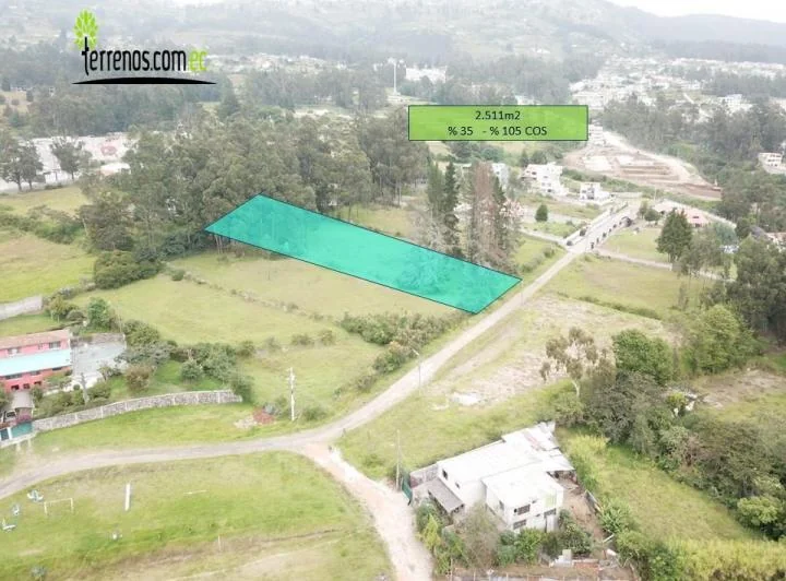 Vendo Terreno Conocoto Proyecto Inmobiliario Valle de Los Chillos 2.511 m² Cos 35% 105% — imagen 1