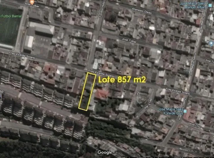 Terreno de Venta, La Vicentina 857 m². Sector La Vicentina — imagen 1