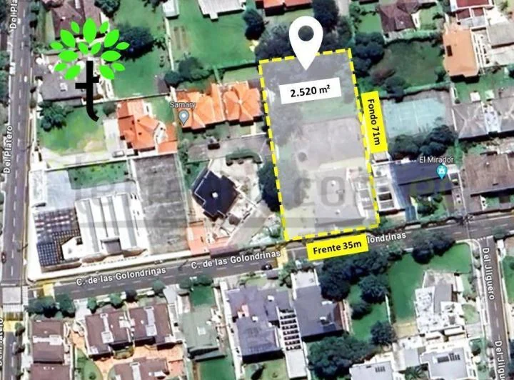 Terreno de Venta en Monteserrín 2.520 m² Dentro de La Urbanización Campo Alegre — imagen 1
