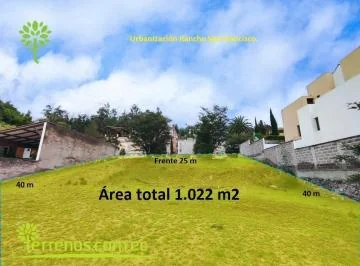 Venta de Terreno 1.022 m² Urbanización Rancho San Francisco, Cumbayá. Provincia de Pichincha — imagen 3