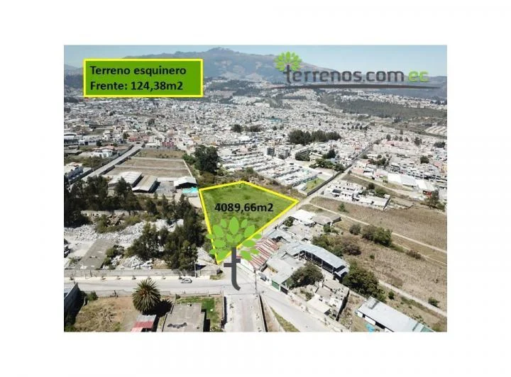 Venta Terreno Esquinero de 4089 m². Calderón a 4 Cuadras de Coral Supermercados. Provincia de Pichincha — imagen 1