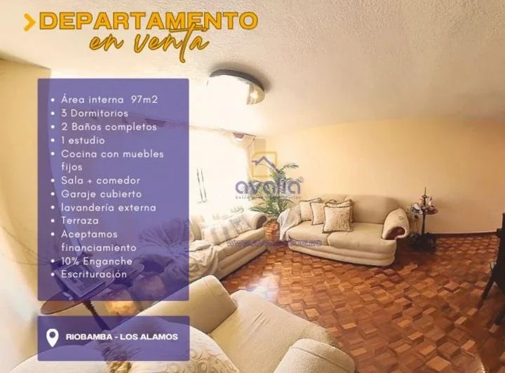 Departamento en Venta, Norte de Riobamba, Los Alamos, Rio Hospital, Chimborazo — imagen 1
