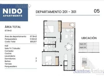 Departamento Boutique, Nuevo de 2d/2b en Cristal Azul - Sb, Manabí — imagen 2