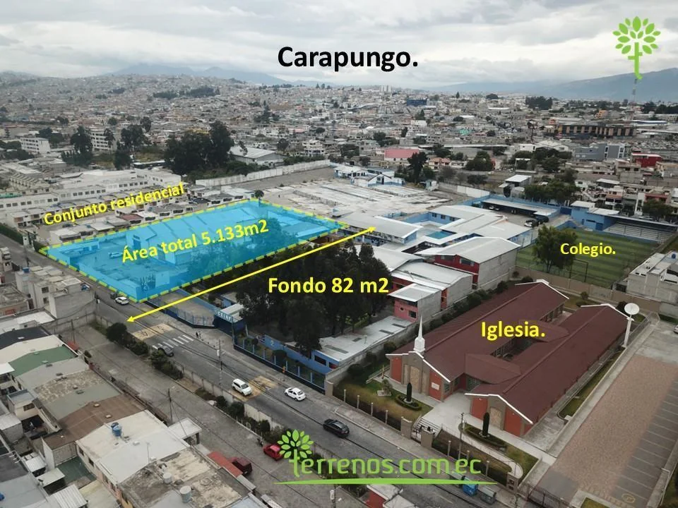 Venta de Terreno en Carapungo de 5,133 m², Para Proyectos Inmobiliarios, Cerca Al Portal Shopping. Provincia de Pichincha — imagen 3