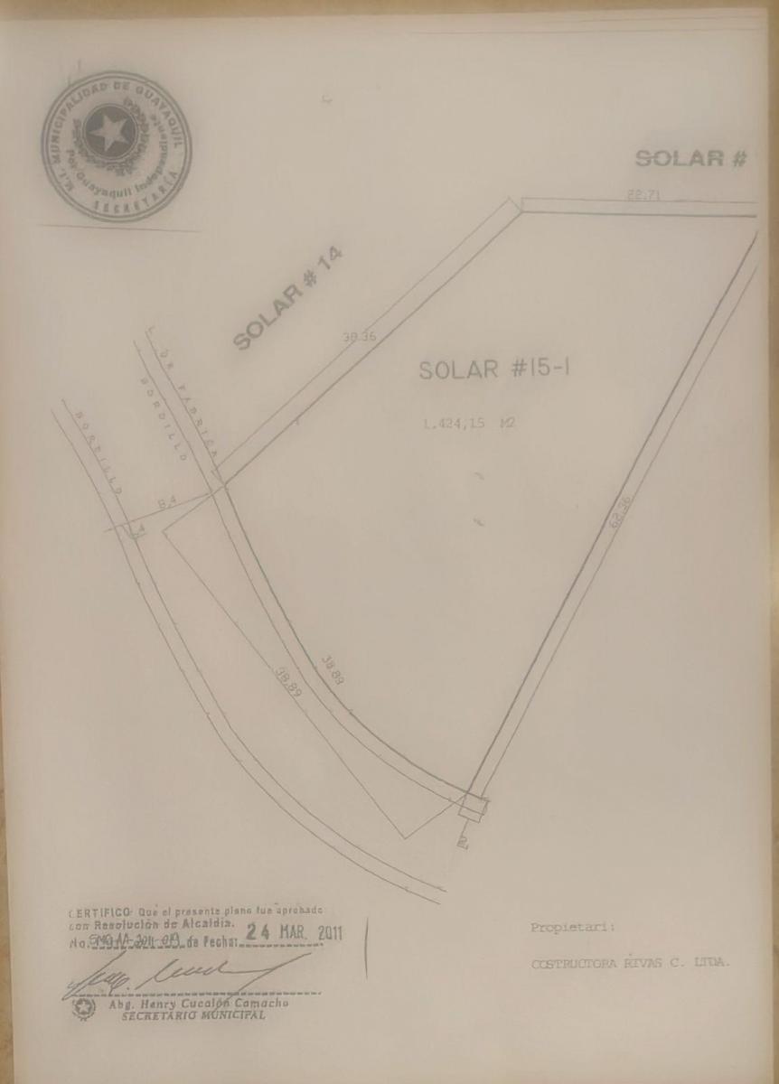 Venta - For Sale - Terreno Para Proyecto Inmobiliario U$140.991 A. Quintana, Guayas — imagen 2