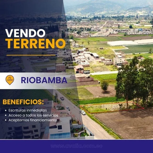 Foto de Terreno en Venta Al Sur de La Ciudad de Riobamba 1382 m, Chimborazo