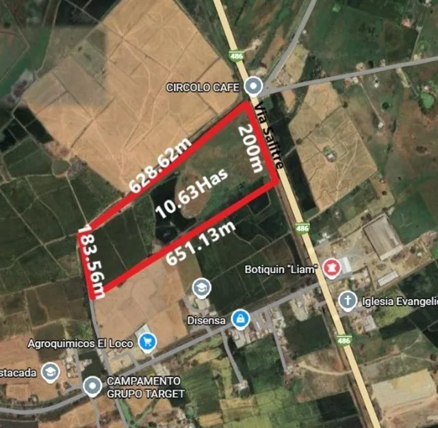 Foto de Venta Terreno 10.63 Has Via Salitre Km 11.5 de Uso Com. – Habit. Guayas