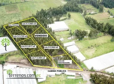 Foto de Venta de Terreno en Cayambe 2.500 m², Lotización Entre Bosques, Lote No.7. Provincia de Pichincha