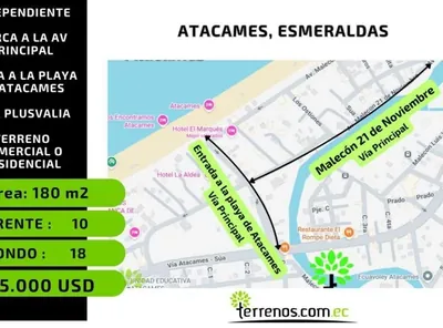 Foto de Terreno de Venta de 180 m² Atacames
